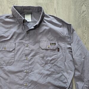 Workrite FR Long Sleeve Button Down Shirt Gray Men's Workwear